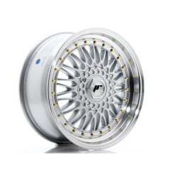 Japan Racing JR9 17x7,5 + 8,5 ET35 + ET20 Silver Golden Rivets kpl ceramika