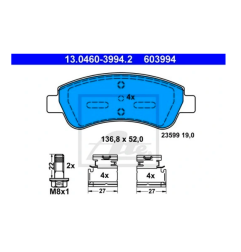 ATE KLOCKI HAMULCA CITROEN P. BERLINGO/C2/C3/C4/DS