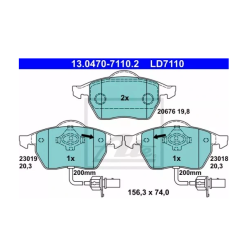 ATE CERAMIC KLOCKI PRZÓD AUDI A4 B5 B6 A6 C5 C6