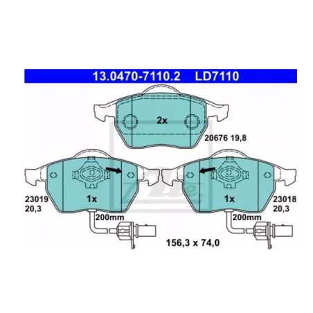 ATE CERAMIC KLOCKI PRZÓD AUDI A4 B5 B6 A6 C5 C6