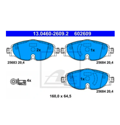 ATE KLOCKI HAMULCA VW P. CADDY/POLO/UP 1,0-2,0 16-