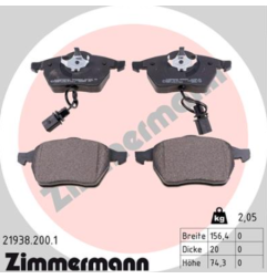 Zimmermann Klocki Hamulcowe przód Audi A6 C5