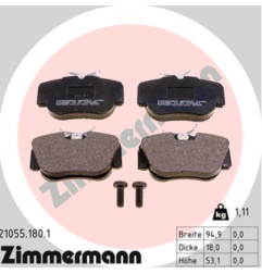 Zimmermann Klocki Hamulcowe Przód MERCEDES 190