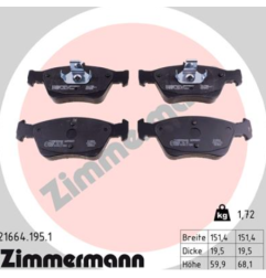 Zimmermann Klocki Hamulcowe przód Mercedes-Benz Clk, Slk
