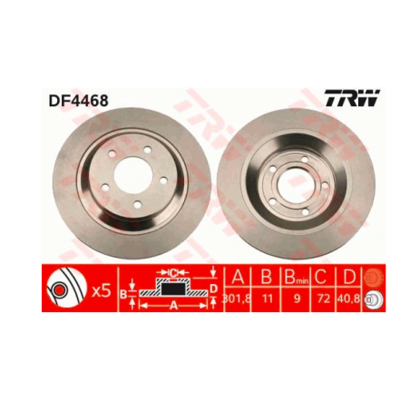 2x TARCZA HAMULCOWE TYŁ do MAZDA 5 1.6 CD 1.8 MZR 2.0