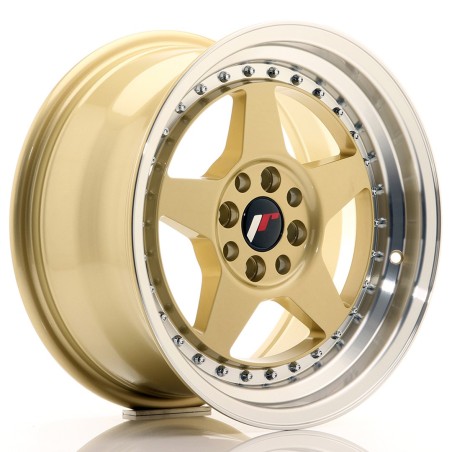 Japan Racing JR6 16x8 ET25 4x100 4x108 Gold komplet ceramika gratis