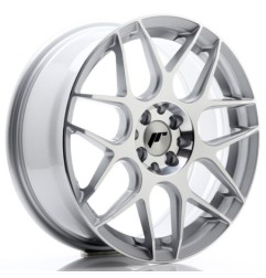 Japan Racing JR18 17x8 ET25 4x100 4x108 Silver Machined komplet + ceramika