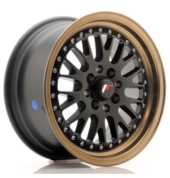 Japan Racing JR10 16x7 ET30 4x100 4x108 Matt Black Bronze Lip + ceramika