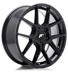 Japan Racing JR30 17x7 ET40 5x112 Glossy Black 4 komplet sztuki + ceramika