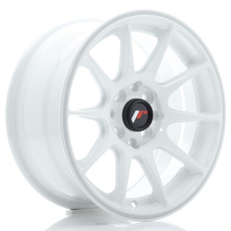 Japan Racing JR11 15x7 ET30 4x100 4x108 White komplet 4 sztuki + ceramika