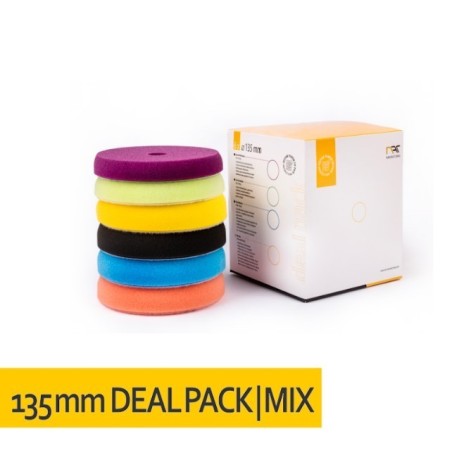 NAT DEAL Pack – MIX gąbek 135mm DA – Zestaw padów polerskich 6szt
