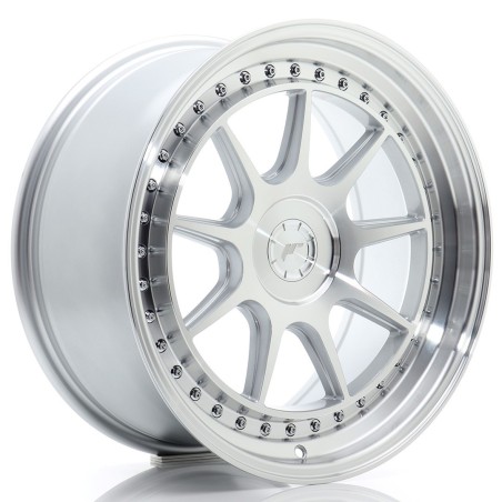 Japan Racing JR47 18x8,5 ET15-35 Blank Silver Machined Face kpl + ceramika