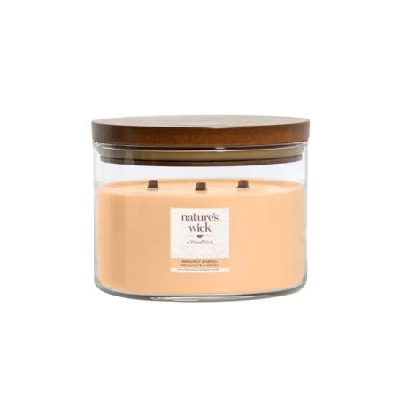 WoodWick Nature's Wick Bergamot & Neroli Duża Świeca Zapachowa 433g