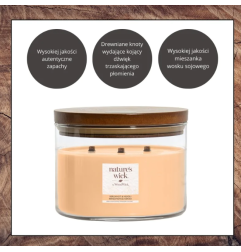 WoodWick Nature's Wick Bergamot & Neroli Duża Świeca Zapachowa 433g