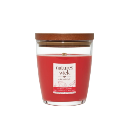WoodWick Nature's Wick Redberry & Nutmeg Średnia Świeca 284g