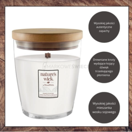 WoodWick Nature's Wick Whipped Pistachio Średnia Świeca 284g