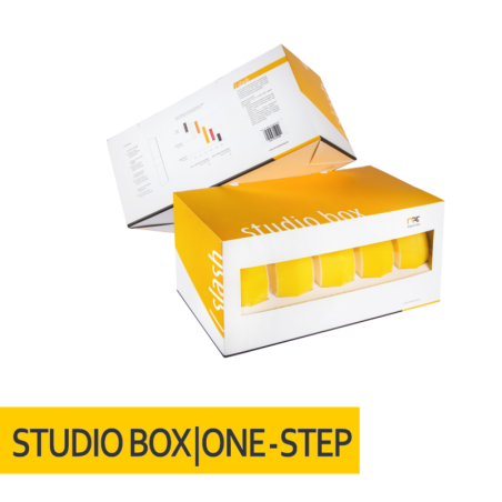 NAT Studio Box Slash DA średnia żółta gąbka polerska 133/148mm 10szt.