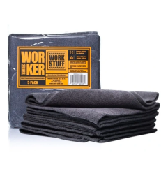 WORK STUFF WORKER 5-Pack Grey Zestaw 5 Mikrofibr