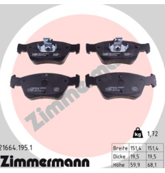 Zimmermann Klocki Hamulcowe przód Mercedes-Benz Clk, Slk