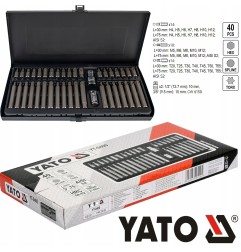 KLUCZE TORX SPLINE HEX IMBUSOWE BITY 40 el YATO KLUCZE TORX SPLINE HEX IMBUSOWE BITY 40 el YATO