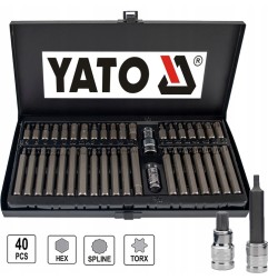 KLUCZE TORX SPLINE HEX IMBUSOWE BITY 40 el YATO KLUCZE TORX SPLINE HEX IMBUSOWE BITY 40 el YATO