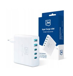 Sieciowa ładowarka 3mk GaN 140W 3x USB-C 2x USB 5A