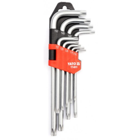 YATO YT-0511 KLUCZE TORX 9CZ. T10 - T50 Cr-V