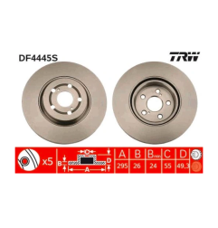 TRW DF4445S TARCZA HAM. TOYOTA P. AVENSIS