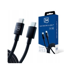 Kabel USB-C Typ-C 1,2m 100W 3mk Hyper Silicone White