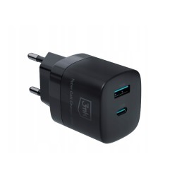 Czarna Ładowarka sieciowa 33W USB-A/C - 3mk Hyper GaN Charger