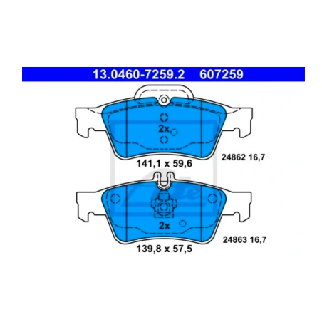 ATE KLOCKI HAMULCA DB T. W211 02- S211 03-