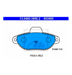 ATE KLOCKI HAMULCA FIAT P. PANDA/PUNTO 1,1-1,2 93-
