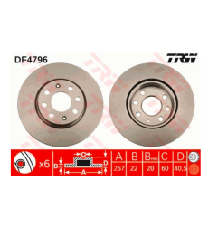 TRW TARCZE+KLOCKI PRZÓD OPEL CORSA D ADAM