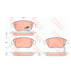 TRW TARCZE+KLOCKI PRZÓD OPEL CORSA D ADAM