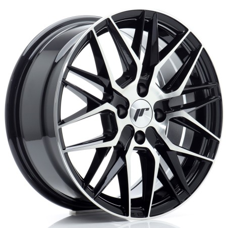 Japan Racing JR28 16x7 ET40 4x100 Gloss Black Machined Face 4szt + ceramika
