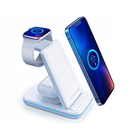Ładowarka indukcyjna 3w1 15W 3mk Wireless Charger