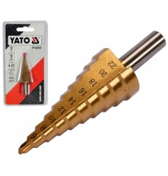WIERTŁO STOPNIOWE STOŻKOWE TYTANOWE 4-22MM YATO