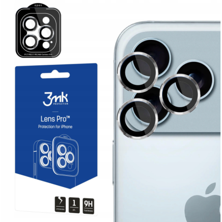 3mk Szkło na aparat iPhone 17 Pro /17 Pro Max 3mk Lens Protection Pro Silver