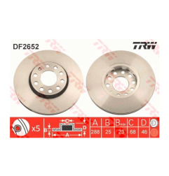 TRW TARCZE + KLOCKI PRZÓD VW PASSAT B5 B5FL 288MM