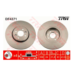 TRW TARCZE+KLOCKI PRZÓD RENAULT SCENIC II 300MM