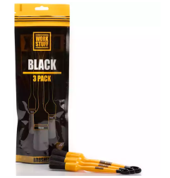 Work Stuff Detailing Brush Black 3-Pack Zestaw pędzelków detailingowych