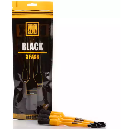 Work Stuff Detailing Brush Black 3-Pack Zestaw pędzelków detailingowych