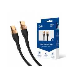 Kabel USB-C Typ-C 2m 100W 3mk Hyper Silicone Black