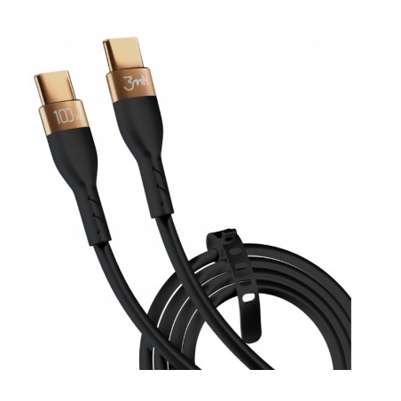 Kabel USB-C Typ-C 2m 100W 3mk Hyper Silicone Black