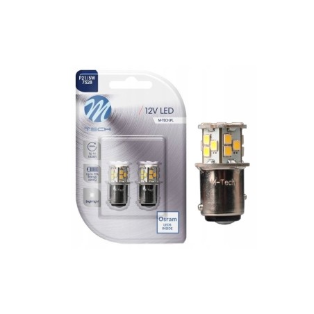ŻARÓWKA P21/5W LED OSRAM BIAŁA M-TECH 21xSMD