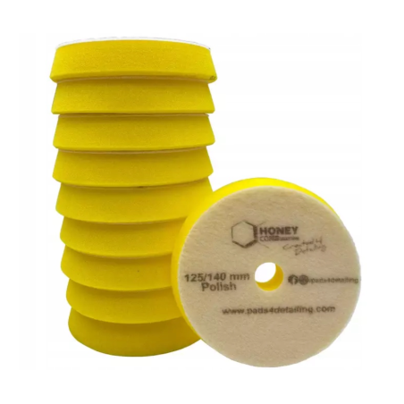 Honey Combination Zestaw 10 szt. Gąbka polerska R-DA Żółta 125/140/25mm