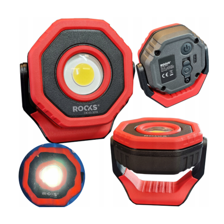 ROOKS Lampa warsztatowa RING WATERPROOF 700 LUM, 7W, 6500K, 3,7V, 2600 mAh, USB-C