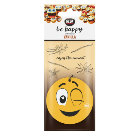 BE HAPPY VANILLA - Odświeżacz powietrza w formie zawieszki