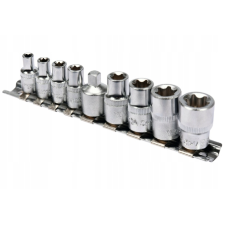 YATO YT-0520 Zestaw kluczy nasadowych TORX E5-E16 9cz.
