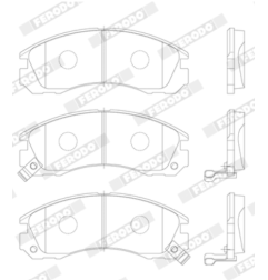 FERODO FDB765 Klocki hamulcowe PRZEDNIE DODGE, MITSUBISHI